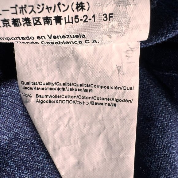 Hugo Boss Slim Fit Stretch Cotton Button-Up Shirt Blue - Picture 7 of 8